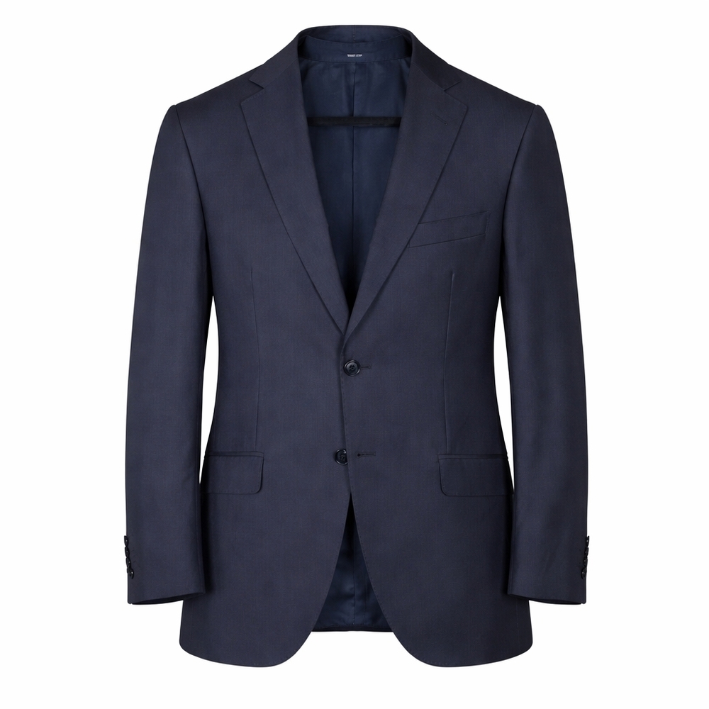 Ermenegildo Zegna Italian Wool Blazer 46L Navy Stripe Double Vent Quiet Luxury